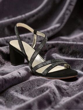 Naturalizer Women Vanessa Rhinestone Embellished
Strappy Heeled Sandal